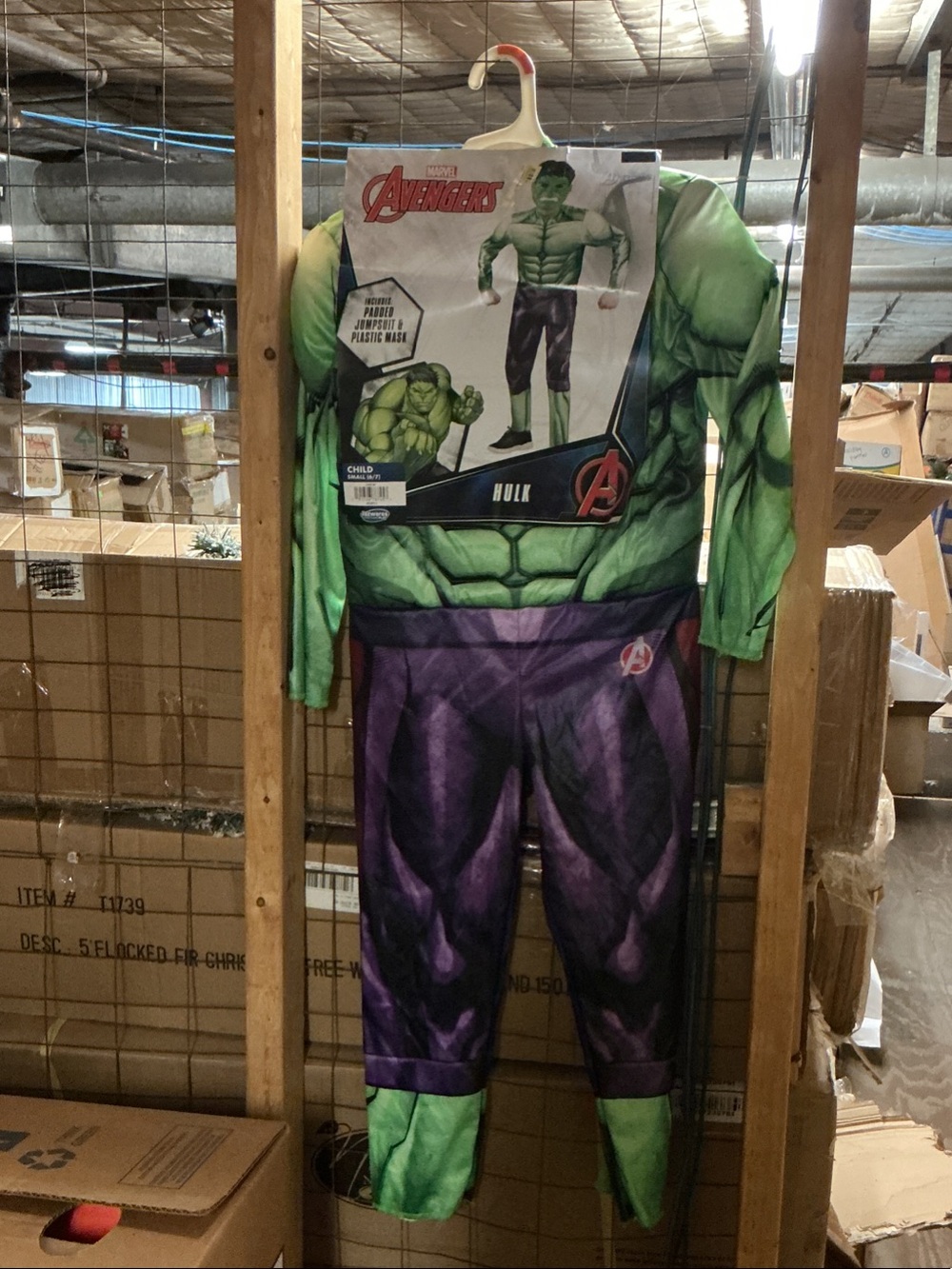 Marvel Kids Hulk Muscle Jumpsuit Costume